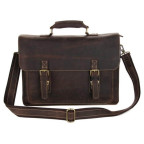 Чоловічий шкіряний портфель TIDING BAG 7205R темно-коричневий - Фотографія № 103