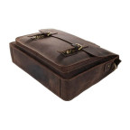 Чоловічий шкіряний портфель TIDING BAG 7205R темно-коричневий - Фотографія № 105