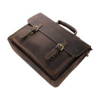 Чоловічий шкіряний портфель TIDING BAG 7205R темно-коричневий - Фотографія № 106