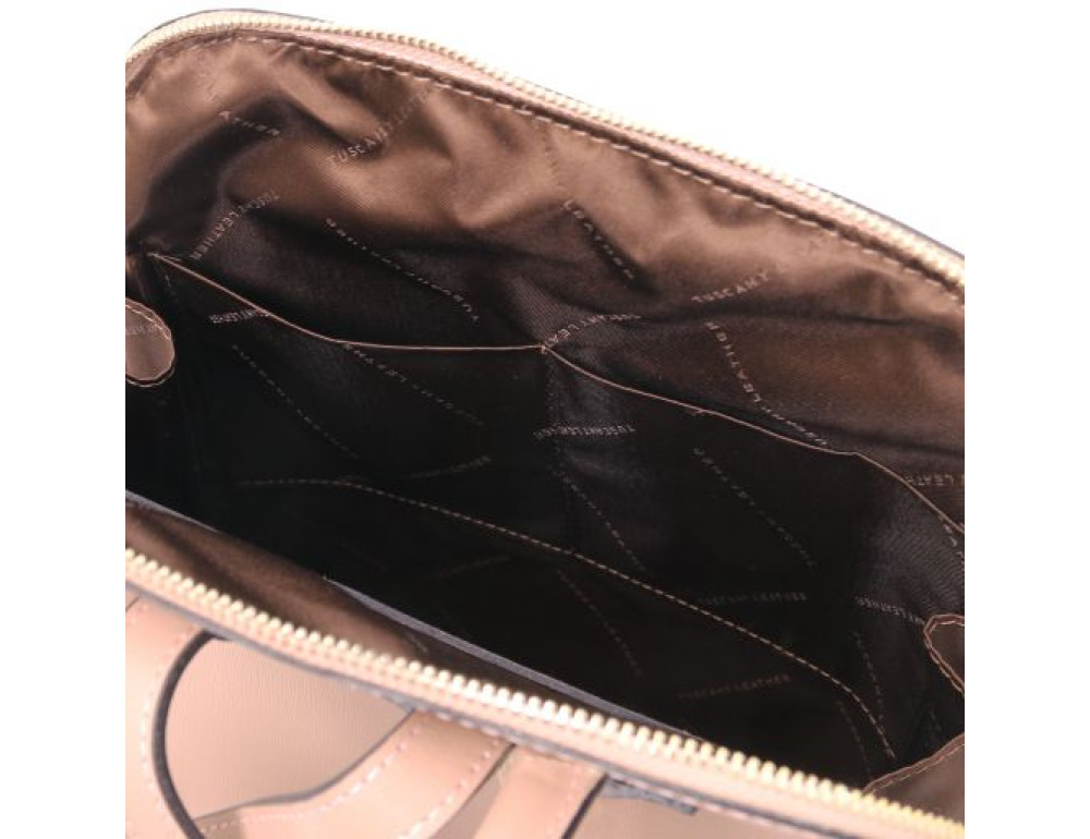 Бежевий рюкзак із Saffiano шкіри TL Bag TL141631 Nude - Фотографія № 5