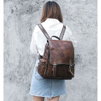 Коричневый женский рюкзак из натуральной кожи Vintage 20049 - Фото № 110