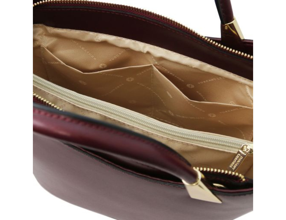 Жіноча бордова сумочка Tuscany Leather TL142287 BORDEAUX - Фотографія № 7