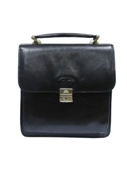Чорна шкіряна барсетка Tony Perotti Italico 8266 nero