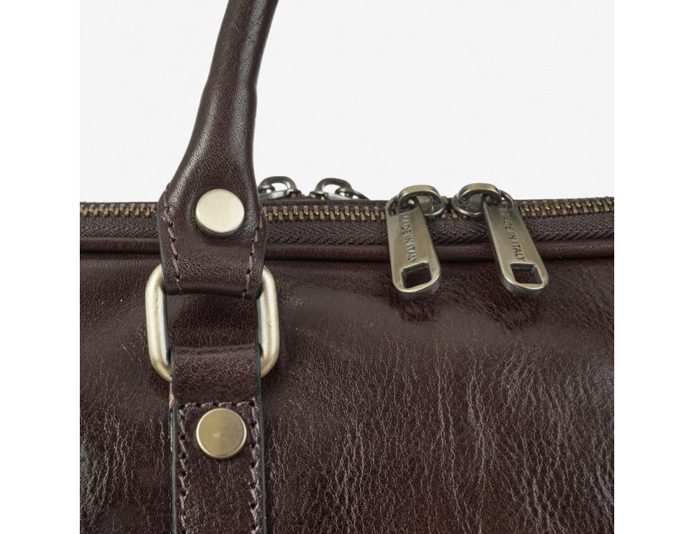Коричнева шкіряна сумка для чоловіків Virginia Conti VCM0502BROWN - Фотографія № 6