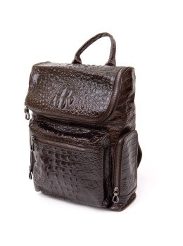 Коричневый кожаный рюкзак из кожи рептилии Vintage 20430