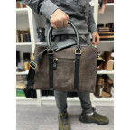 Кожаная сумка для документов Ashwood WINSTON GREY - Фото № 104
