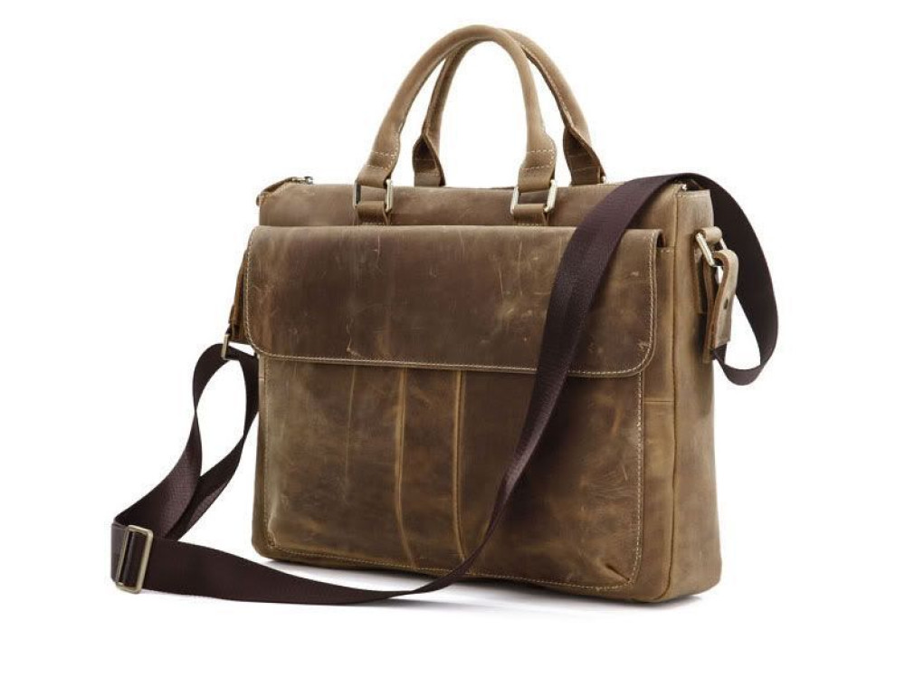 Мужской портфель из винтажной кожи Vintage 14066 - Фото № 1