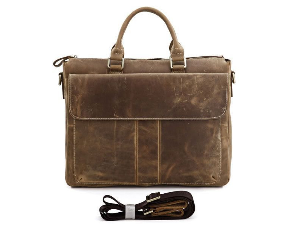 Мужской портфель из винтажной кожи Vintage 14066 - Фото № 2