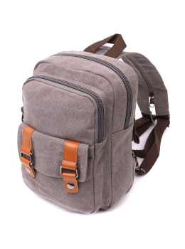 Серая текстильная сумка-слинг Vintage 22161