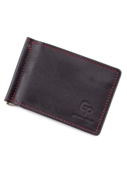 Зежим для денег чёрный с красным Grande Pelle 10561060