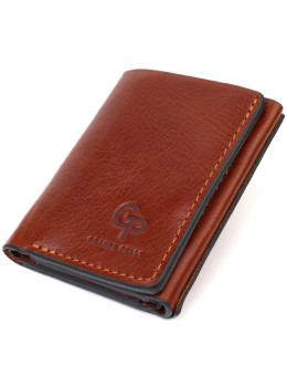 Рыжий маленький кошелёк на магните GRANDE PELLE 503623