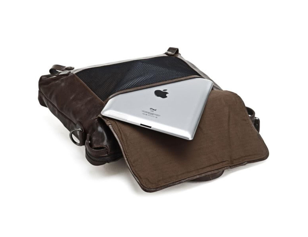 Тонка шкіряна сумка для ноута Bexhill Bx7120 oil coffe - Фотографія № 6