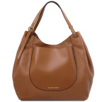 Коричнева шкіряна сумочка через плече Tuscany Leather TL142144 COGNAC - Фотографія № 100
