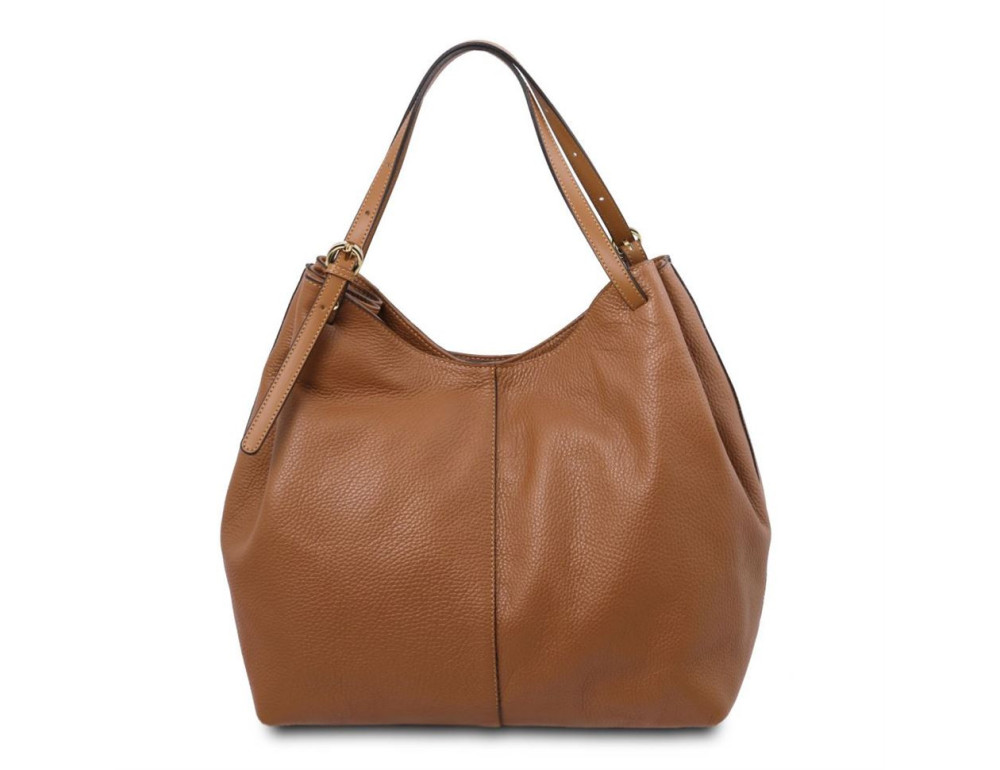 Коричнева шкіряна сумочка через плече Tuscany Leather TL142144 COGNAC - Фотографія № 4