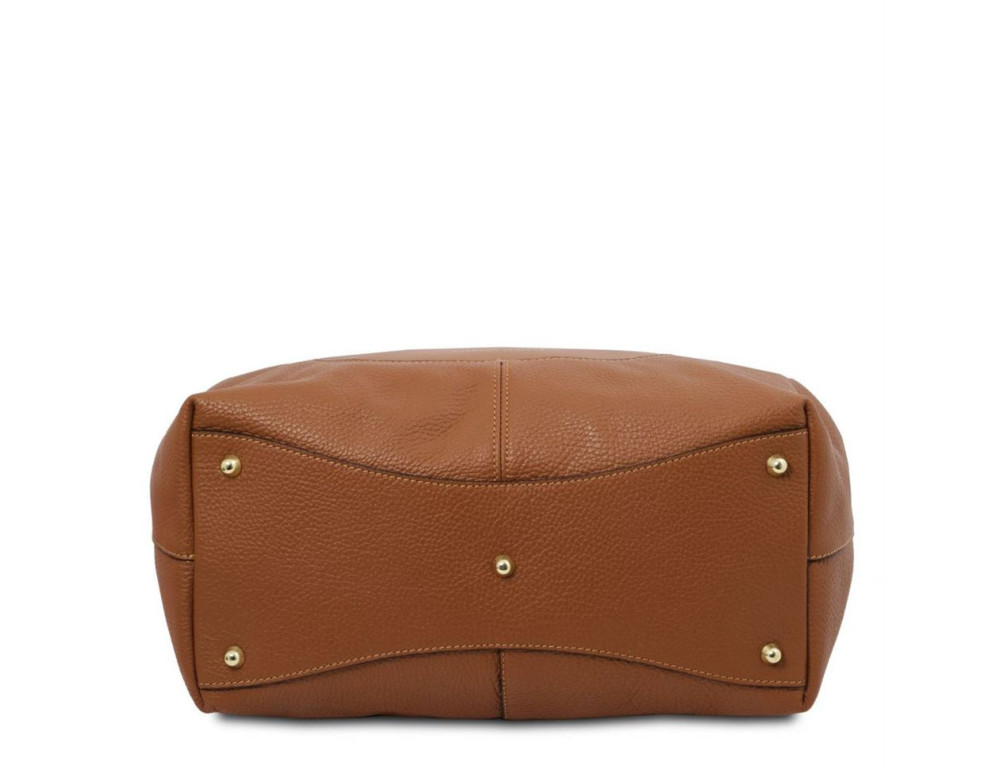 Коричнева шкіряна сумочка через плече Tuscany Leather TL142144 COGNAC - Фотографія № 5