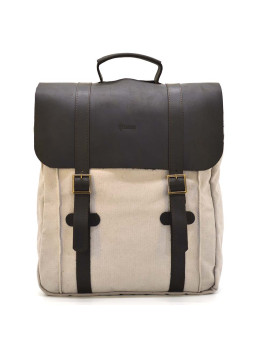 Рюкзак из ткани и кожи цвета слоновая кость TARWA RCj-3420-3md
