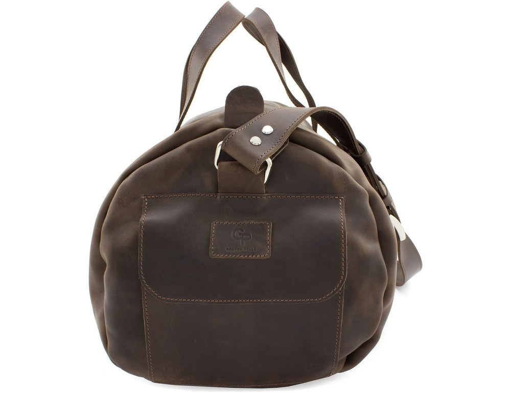 Спортивная дорожная сумка из винтажной кожи Grande Pelle 760120 - Фото № 2