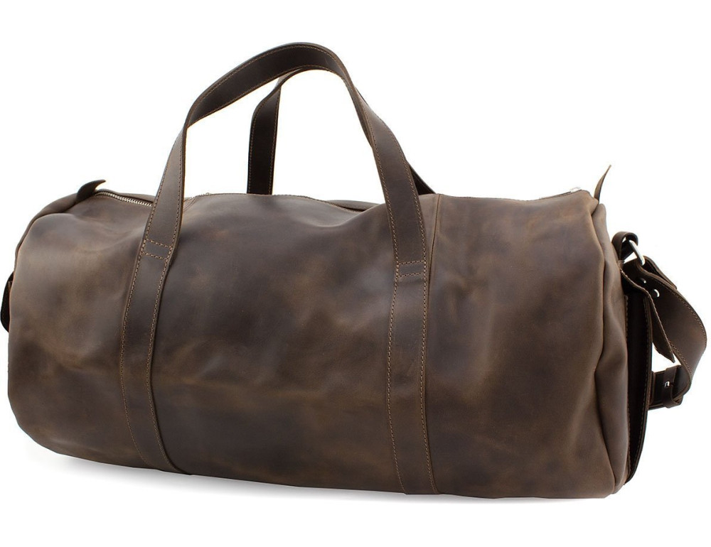 Спортивная дорожная сумка из винтажной кожи Grande Pelle 760120 - Фото № 3