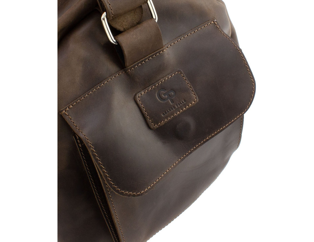 Спортивная дорожная сумка из винтажной кожи Grande Pelle 760120 - Фото № 6