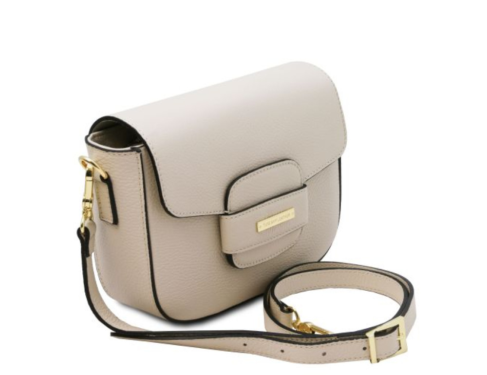 Бежева шкіряна сумочка через плече Tuscany TL Bag TL142249 BEIGE - Фотографія № 3