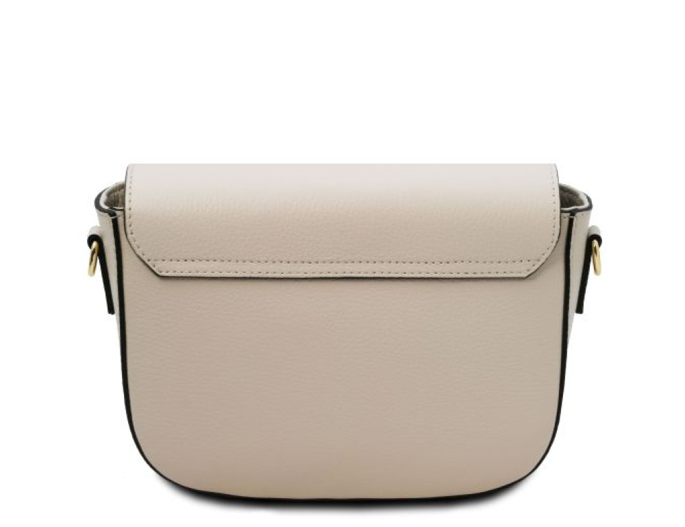 Бежева шкіряна сумочка через плече Tuscany TL Bag TL142249 BEIGE - Фотографія № 4