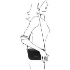 Чорна брендова жіноча сумочка через плече Tuscany TL Bag TL142249 Black - Фотографія № 101