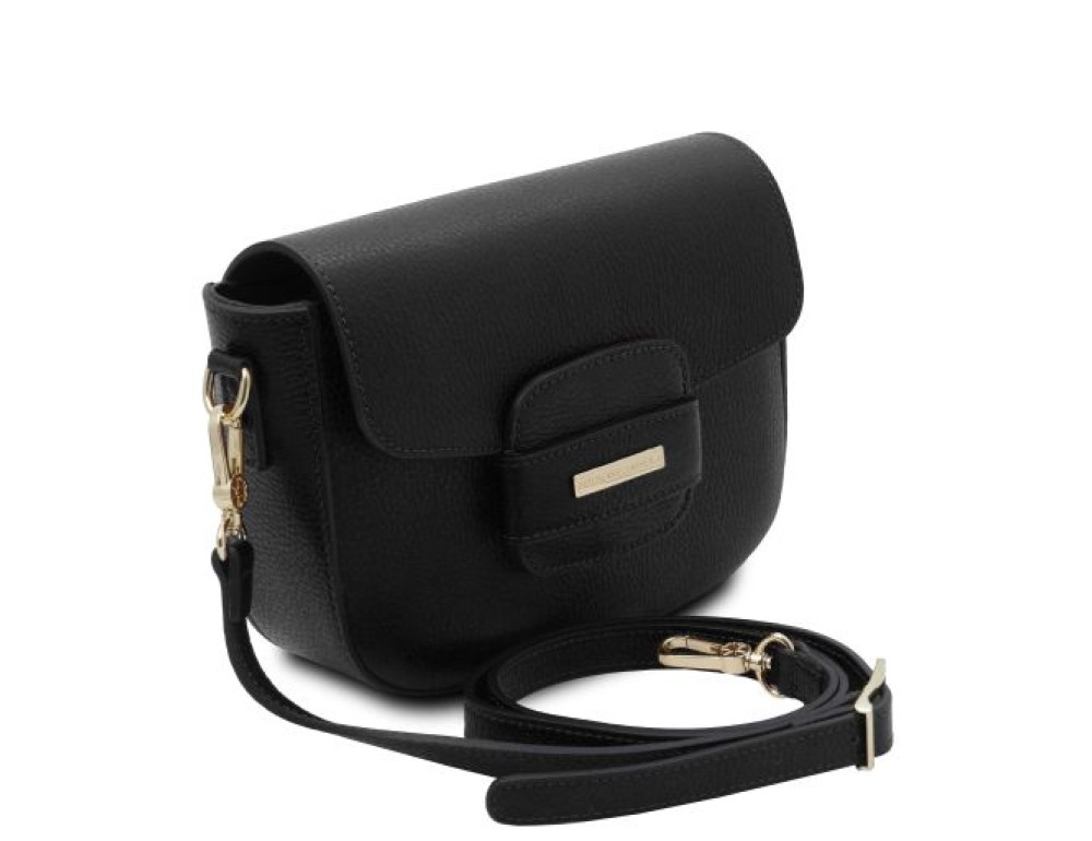 Чорна брендова жіноча сумочка через плече Tuscany TL Bag TL142249 Black - Фотографія № 3