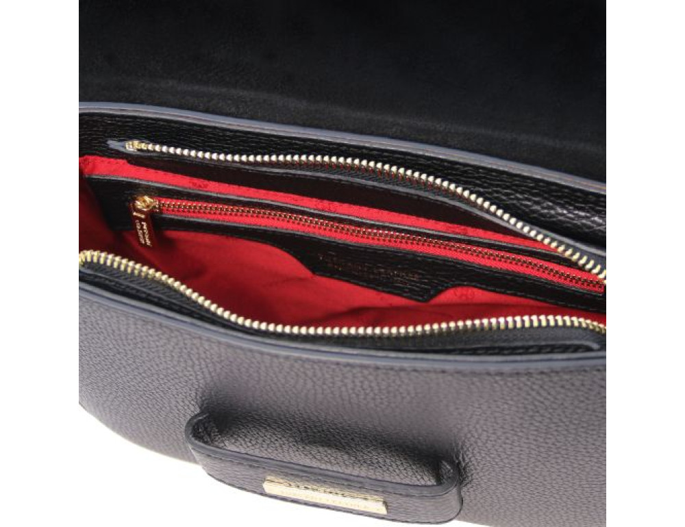 Чорна брендова жіноча сумочка через плече Tuscany TL Bag TL142249 Black - Фотографія № 6
