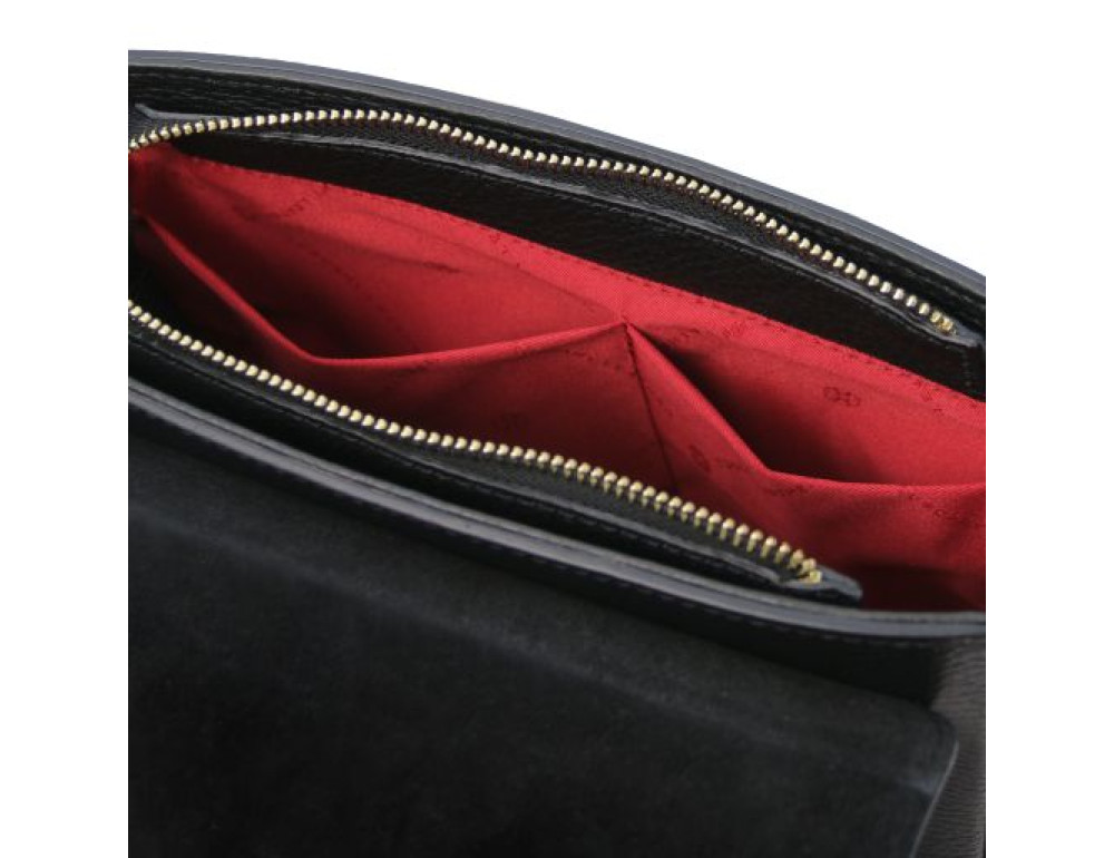 Чорна брендова жіноча сумочка через плече Tuscany TL Bag TL142249 Black - Фотографія № 7