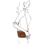 Чорна брендова жіноча сумочка через плече Tuscany TL Bag TL142249 COGNAC - Фотографія № 101