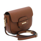 Чорна брендова жіноча сумочка через плече Tuscany TL Bag TL142249 COGNAC - Фотографія № 102