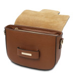 Чорна брендова жіноча сумочка через плече Tuscany TL Bag TL142249 COGNAC - Фотографія № 103