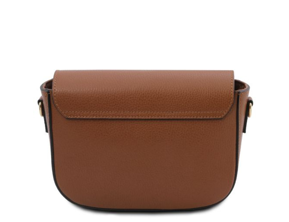 Чорна брендова жіноча сумочка через плече Tuscany TL Bag TL142249 COGNAC - Фотографія № 5