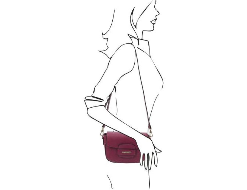 Шкіряна сумочка через плече Tuscany TL Bag TL142249 Bord - Фотографія № 2