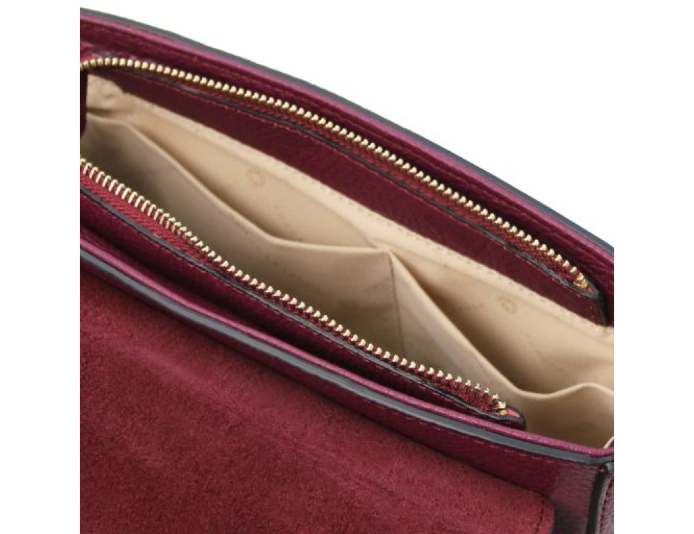 Шкіряна сумочка через плече Tuscany TL Bag TL142249 Bord - Фотографія № 7