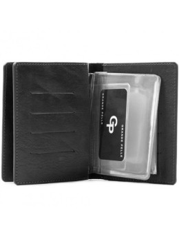 Чёрная кожаная обложка для паспорта Grande Pelle 212610