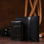 Чёрное кожаное портмоне маленькое для женщин GRANDE PELLE 504610 - Фото № 107