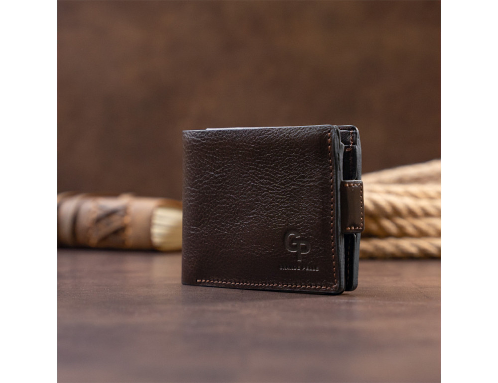 Коричневий шкіряний портмоне середнього розміру Grande Pelle 515620 - Фотографія № 7