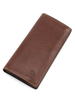 Коричневый портмоне из гладкой кожи Grande Pelle 512623