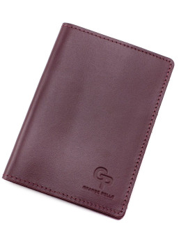 Кожаная обложка для паспорта цвета марсала Grande Pelle 252661