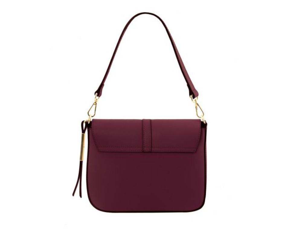 Маленькая бордовая кожаная сумочка через плечо Tuscany Leather TL141598 BORDEAUX - Фото № 3