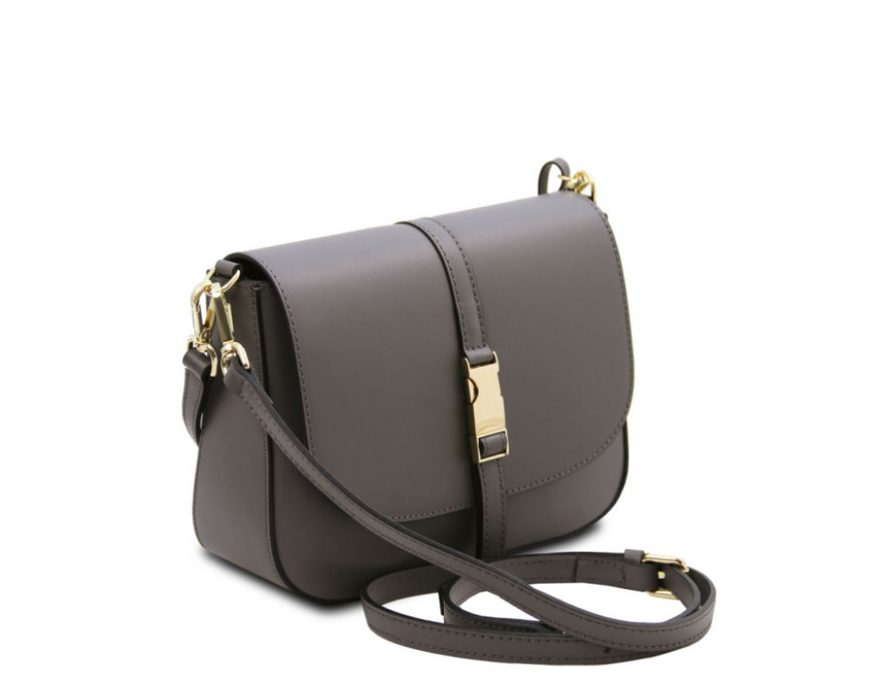 Маленька жіноча сумочка через плече Tuscany Leather TL141598 Gray - Фотографія № 2