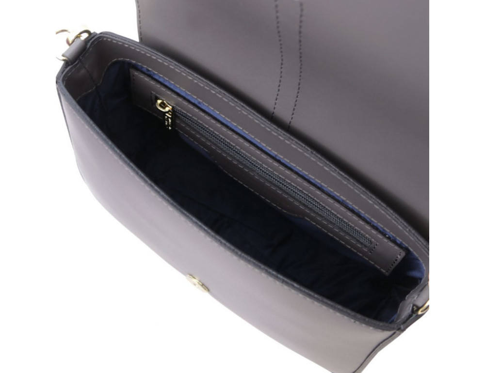 Маленька жіноча сумочка через плече Tuscany Leather TL141598 Gray - Фотографія № 4