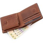 Рудий чоловічий портмоне зі шкіри Crazy Hourse Grande Pelle 505123 - Фотографія № 103