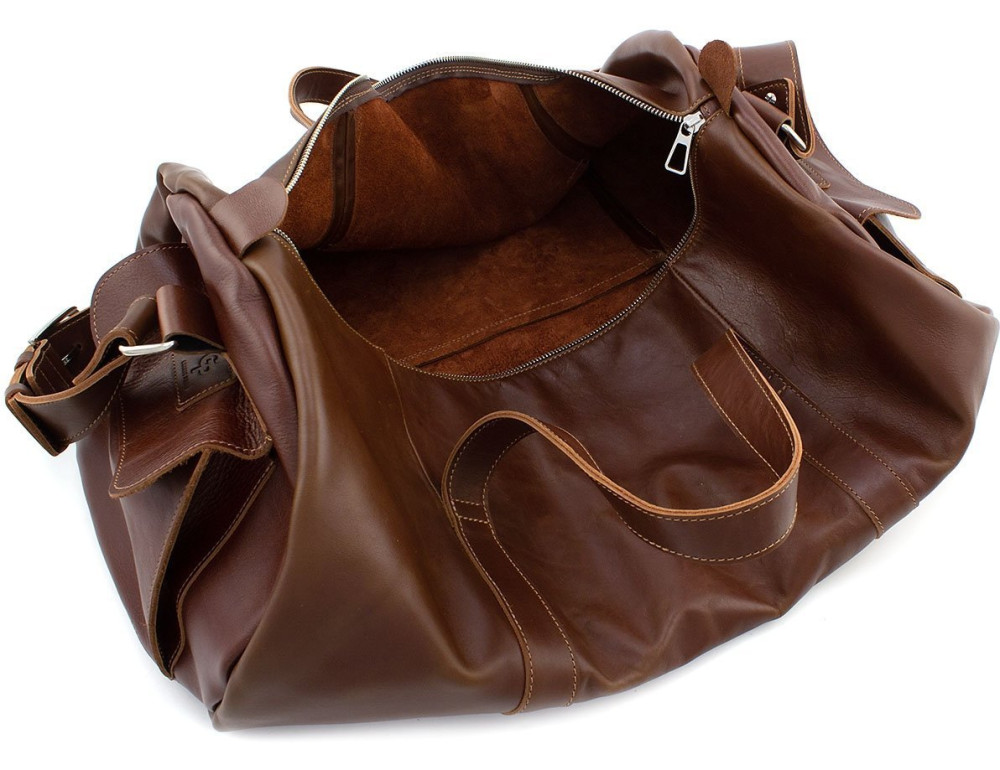 Спортивная дорожная сумка из натуральной кожи Grande Pelle 760623_N - Фото № 6