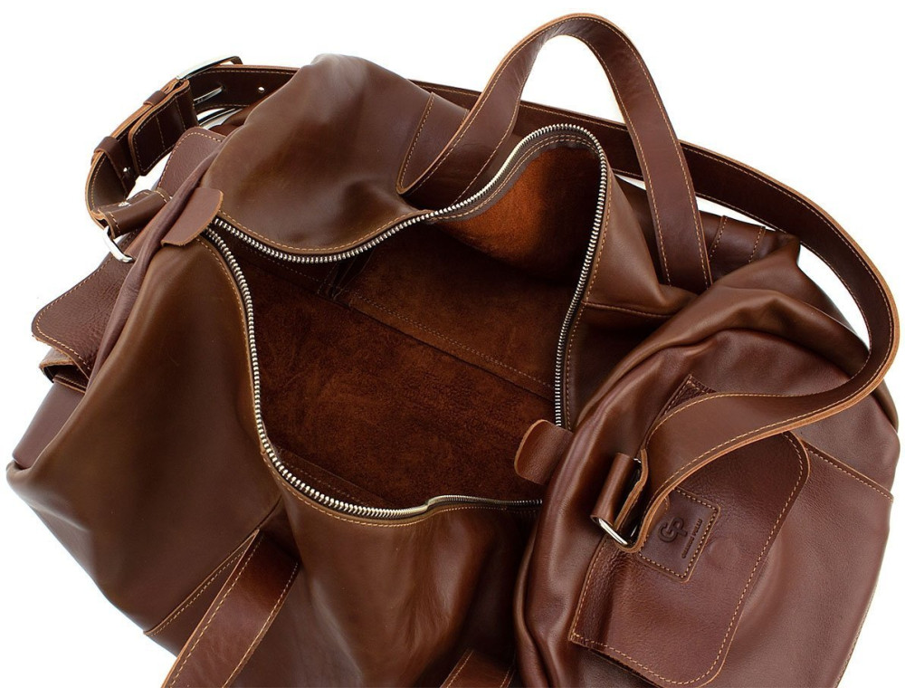 Спортивная дорожная сумка из натуральной кожи Grande Pelle 760623_N - Фото № 7