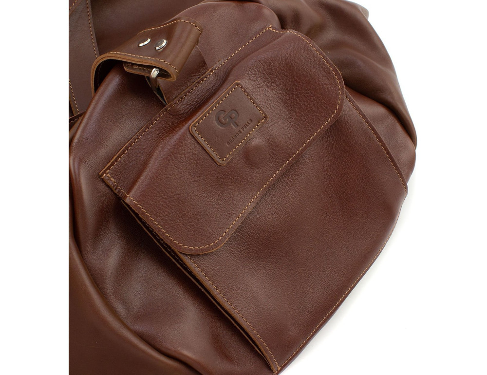 Спортивная дорожная сумка из натуральной кожи Grande Pelle 760623_N - Фото № 9