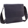 Стильна сумка середнього розміру Grande Pelle 754670 Navy Blue Стильна сумка середнього розміру Grande Pelle 754670 Navy Blue