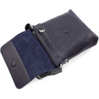 Стильна сумка середнього розміру Grande Pelle 754670 Navy Blue - Фотографія № 105