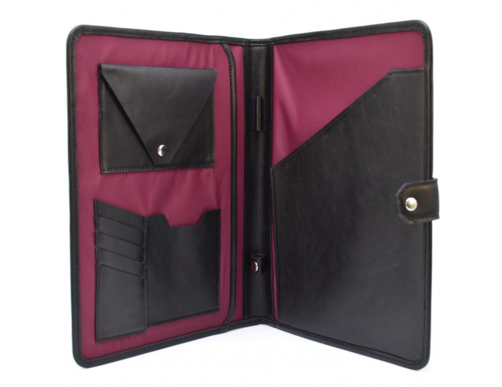 Чёрная кожаная папка А4 TARWA GA-2141-4lx - Фото № 2